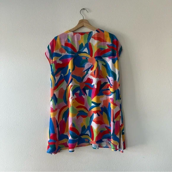 SMYM | Trixie Tunic Dress in Rainbow Pop Colorful Abstract | M - Picture 3 of 5